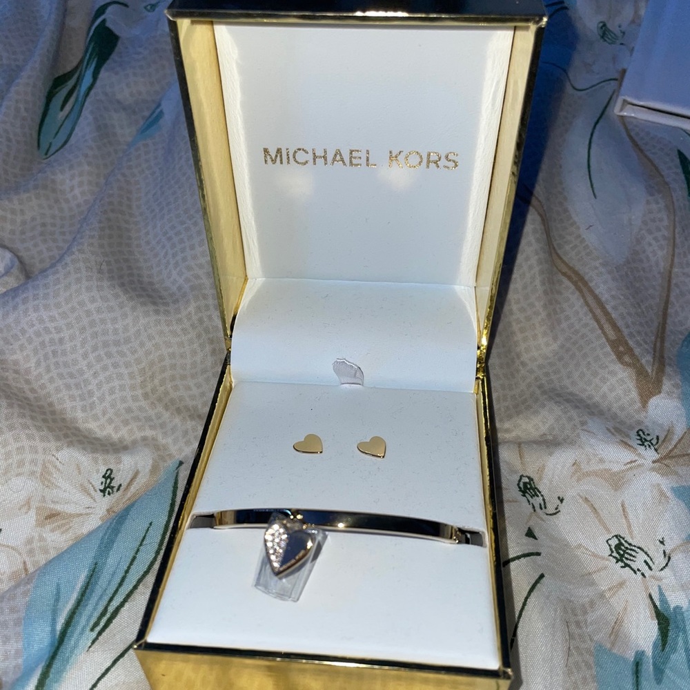 Michael Kors earring and bracelet set